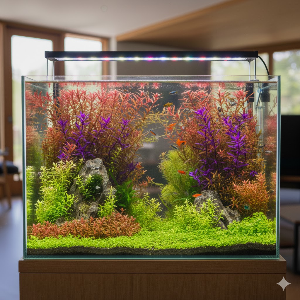 Profesyonel Dutch style aquarium - renk geçişli bitkilendirme
